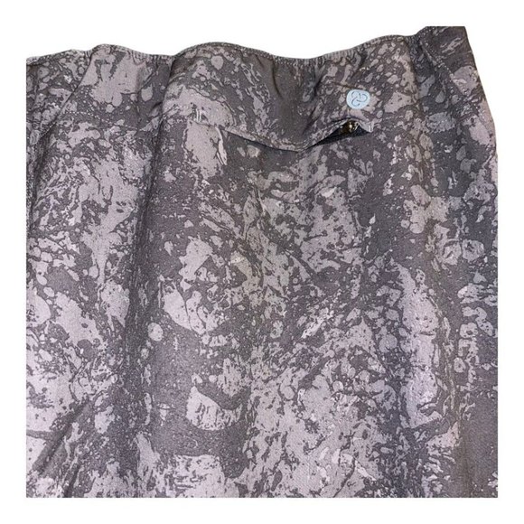 Zella Core Stretch Woven Shorts Men XL Dark Gray Marble Print Pull On Drawstring - Picture 4 of 10